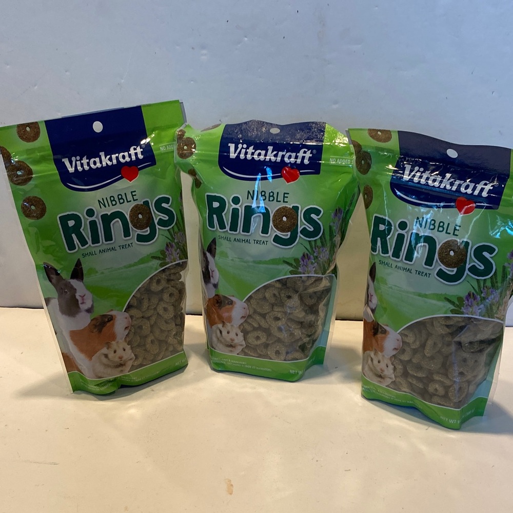 NIP Set of 3 Vitakraft Small Animal Treats, Nibble Rings